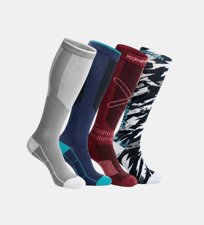 Pack Performance + Recovery · 4 pares · 4 pares de calcetines de compresión Kompresion