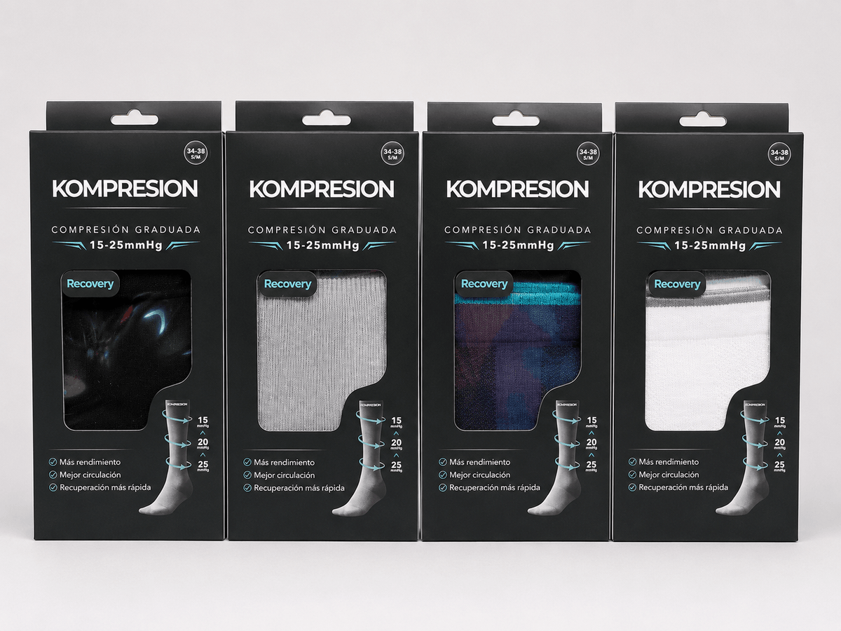 Pack Recovery 4 pares - calcetines de compresión para recuperación