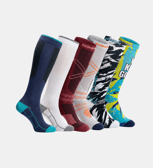 Pack de 6 calcetines de compresión: 3 Performance y 3 Recovery - Kompresion