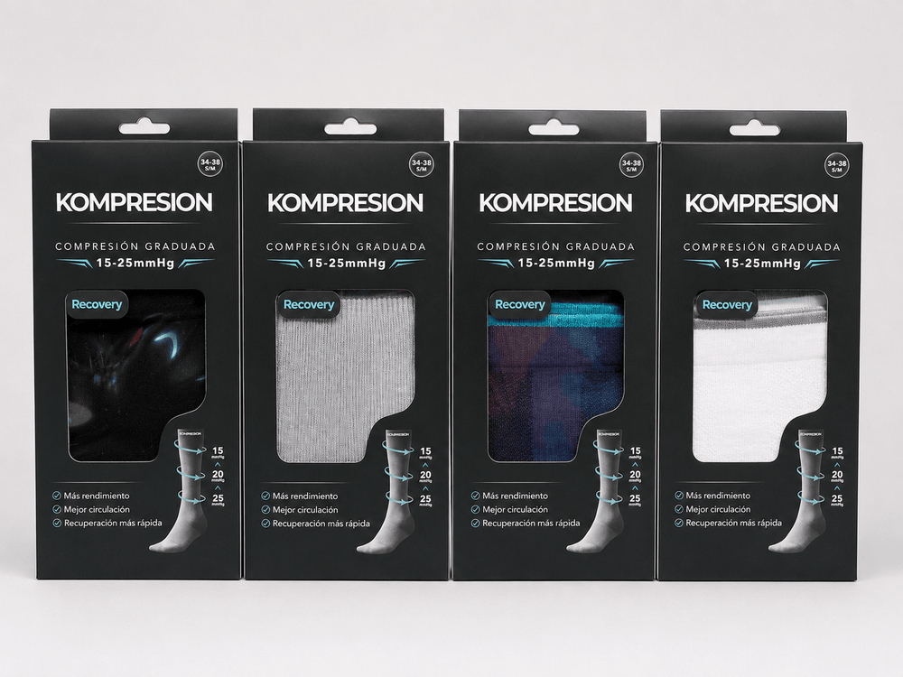 Pack Recovery 4 pares - calcetines de compresión para recuperación